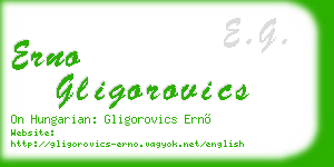 erno gligorovics business card